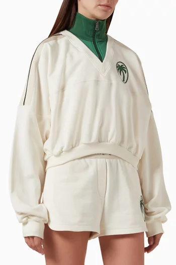 Oval Palm Cropped Sweatshirt