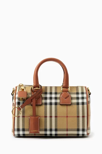 Mini Check Bowling Bag in Coated-canvas