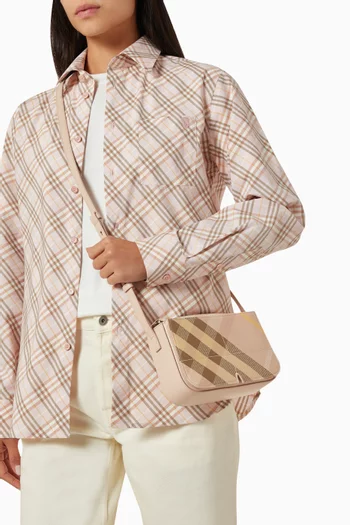 Snip Check Crossbody Bag in Cotton-blend