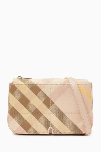Snip Check Crossbody Bag in Cotton-blend