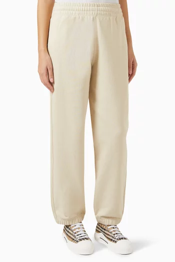 Check-patch Sweatpants in Organic Cotton
