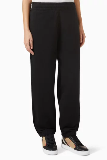 Check-patch Sweatpants in Cotton