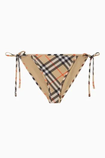Check Bikini Briefs in Stretch Nylon