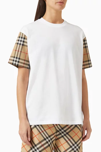 Burberry vintage check sleeve t shirt sales