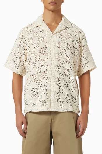 Eren Crochet Shirt in Cotton Blend