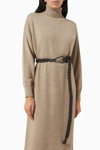 Braided Monili Belt in Nappa Leather
