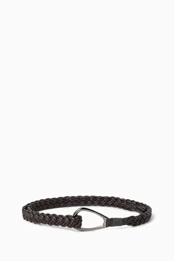 Braided Monili Belt in Nappa Leather