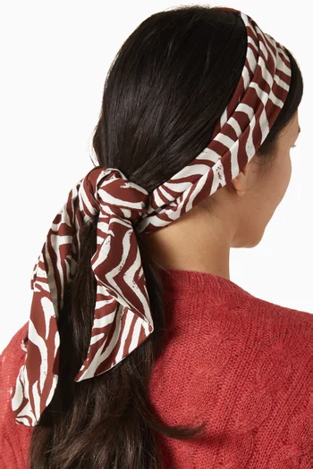 Ethnic Print Headband in Cotton Poplin