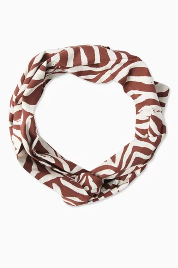 Ethnic Print Headband in Cotton Poplin