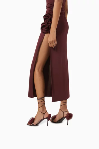 Double Flower 90 Strappy Sandals in Nappa Leather