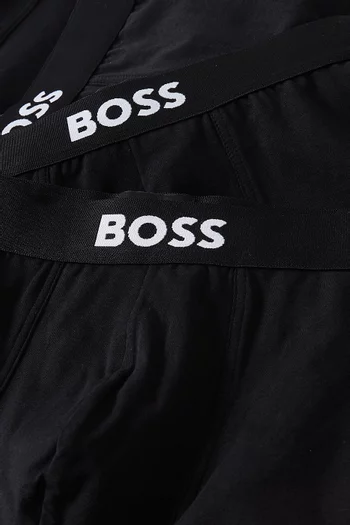 Logo Boxer Briefs in Cotton, Set of 3