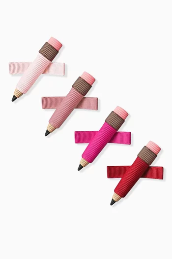 Pencil Hair Clips, Set of 4