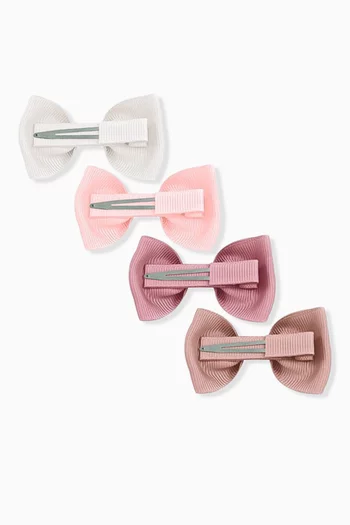 Small Bow Hair Clips, Set of 4