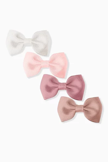Small Bow Hair Clips, Set of 4