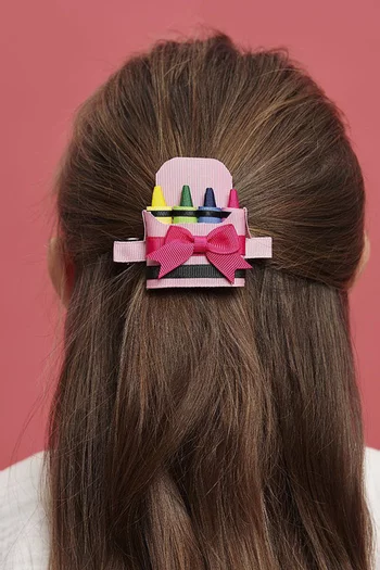 Box of Crayons French Hairclip