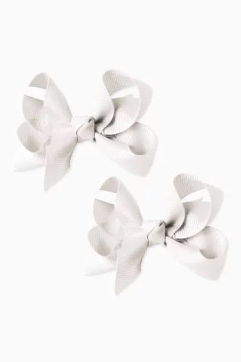 طقم مشابك للشعر بوتيك متوسطة بتصميم عقدة، قطعتان