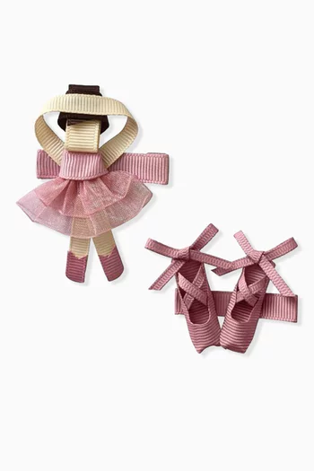 Ballerina Hair Clips, Set of 2