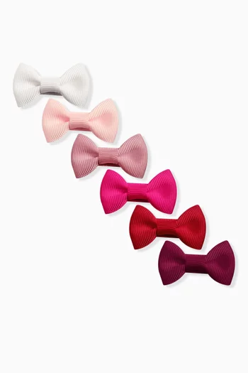Baby Bow Hair Clips, Set of 6