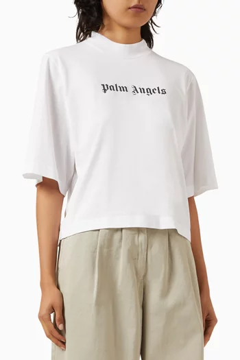 Classic Logo Crop T-shirt in Cotton