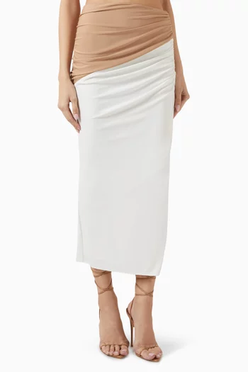 Grayson Colourblock Midi Skirt in Jersey