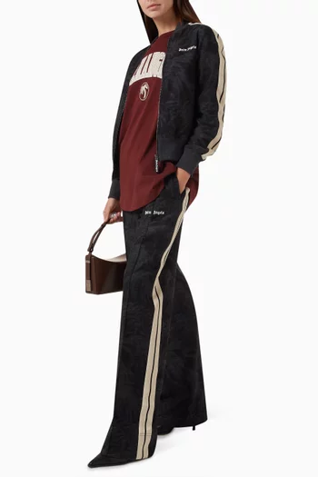Palms-jacquard Zip Sweater in Cotton