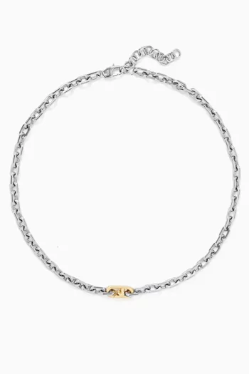 Two-tone Chain Necklace in Stainless Steel
