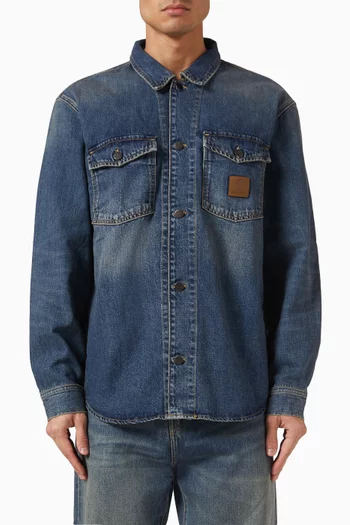 Lincoln Shirt Jacket in Denim