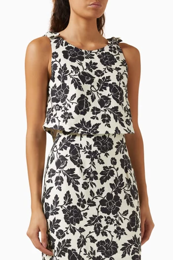 Romeo Crop Top in Linen