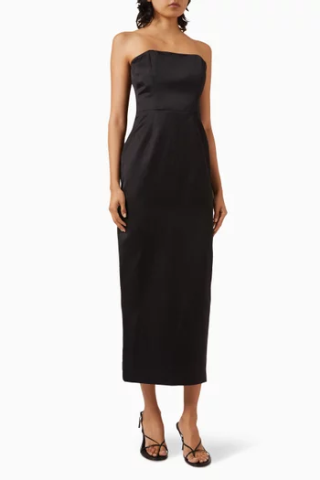 Romeo Strapless Maxi Dress in Satin