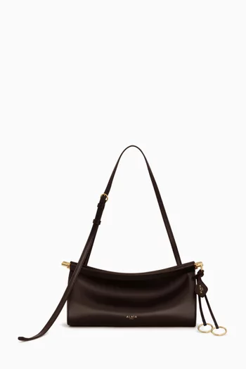 Le Click East West Shoulder Bag in Leather