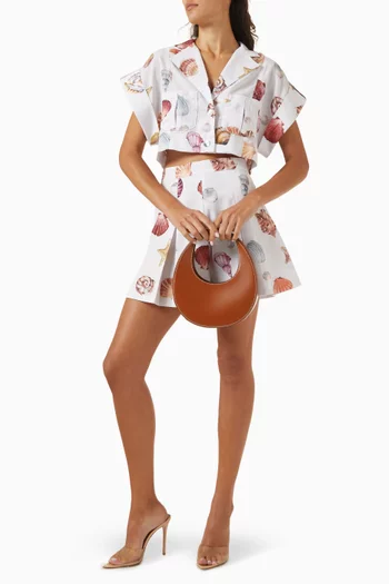 Guayaba Cropped Shirt in Linen