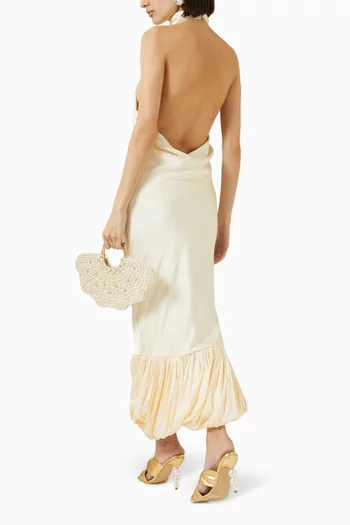 Parasol D'ete Maxi Dress in Satin
