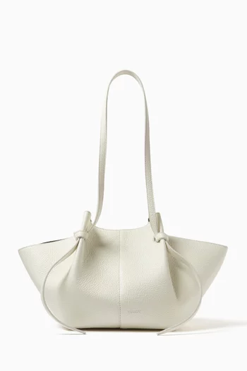 Small Mochi Tote Bag in Grained Leather