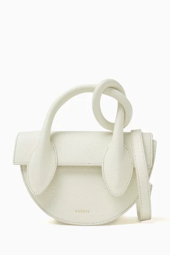 Small Pretzel Bag in Grained Leather