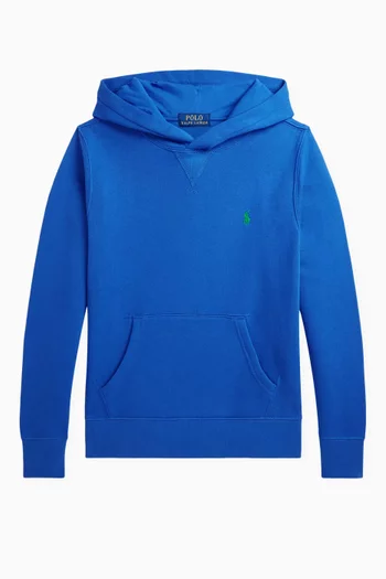 Logo-embroidered Hoodie in Cotton-fleece
