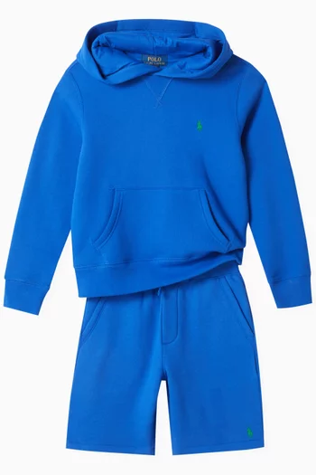 Embroidered-pony Hoodie in Cotton