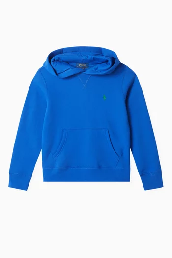Embroidered-pony Hoodie in Cotton