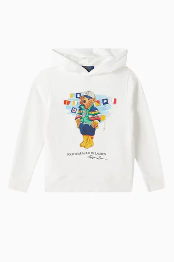 Polo Bear Hoodie in Cotton Blend