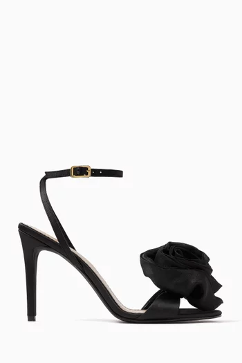 Rose des Vents 100 Sandals in Satin