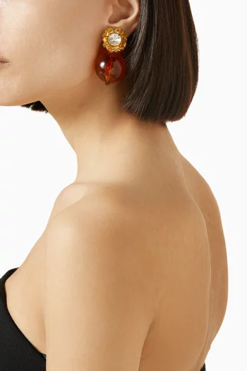 Terre Brune Earrings in 18kt Gold-plated Brass