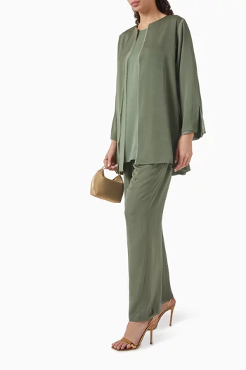 3-piece Top & Pants Set in Silk