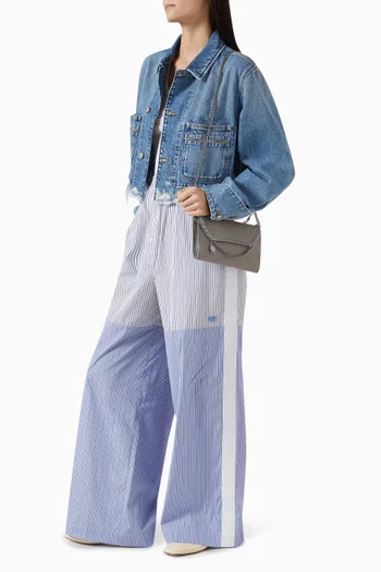 Striped Boyfriend Pants in Organic-cotton