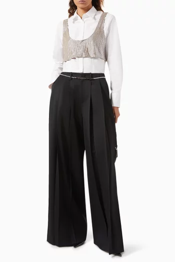 Wide-leg Pants in Wool Blend