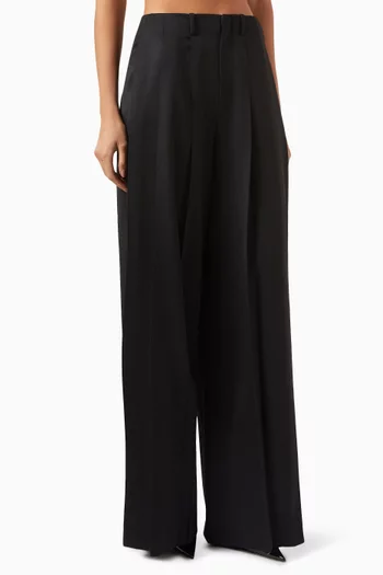 Wide-leg Pants in Wool Blend