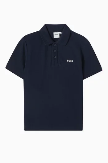 Logo Polo Shirt in Cotton-piqué