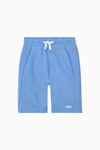 Logo Print Shorts in Fleece