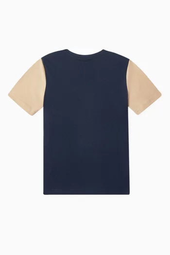 Colour-block Logo T-shirt in Cotton