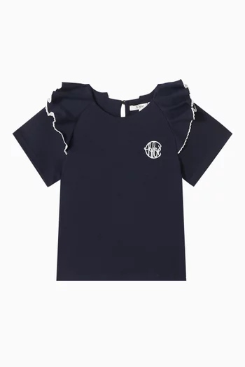 Ruffle T-shirt in Cotton