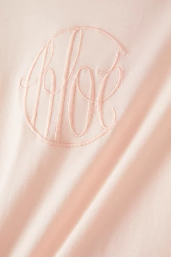 Logo Embroidered T-shirt in Organic Cotton