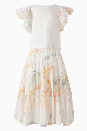 Ruffle T-shirt in Organic Cotton